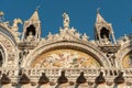 Detail of St MarkÃ¢â¬â¢s Basilica at Piazza San Marco in Venice Royalty Free Stock Photo